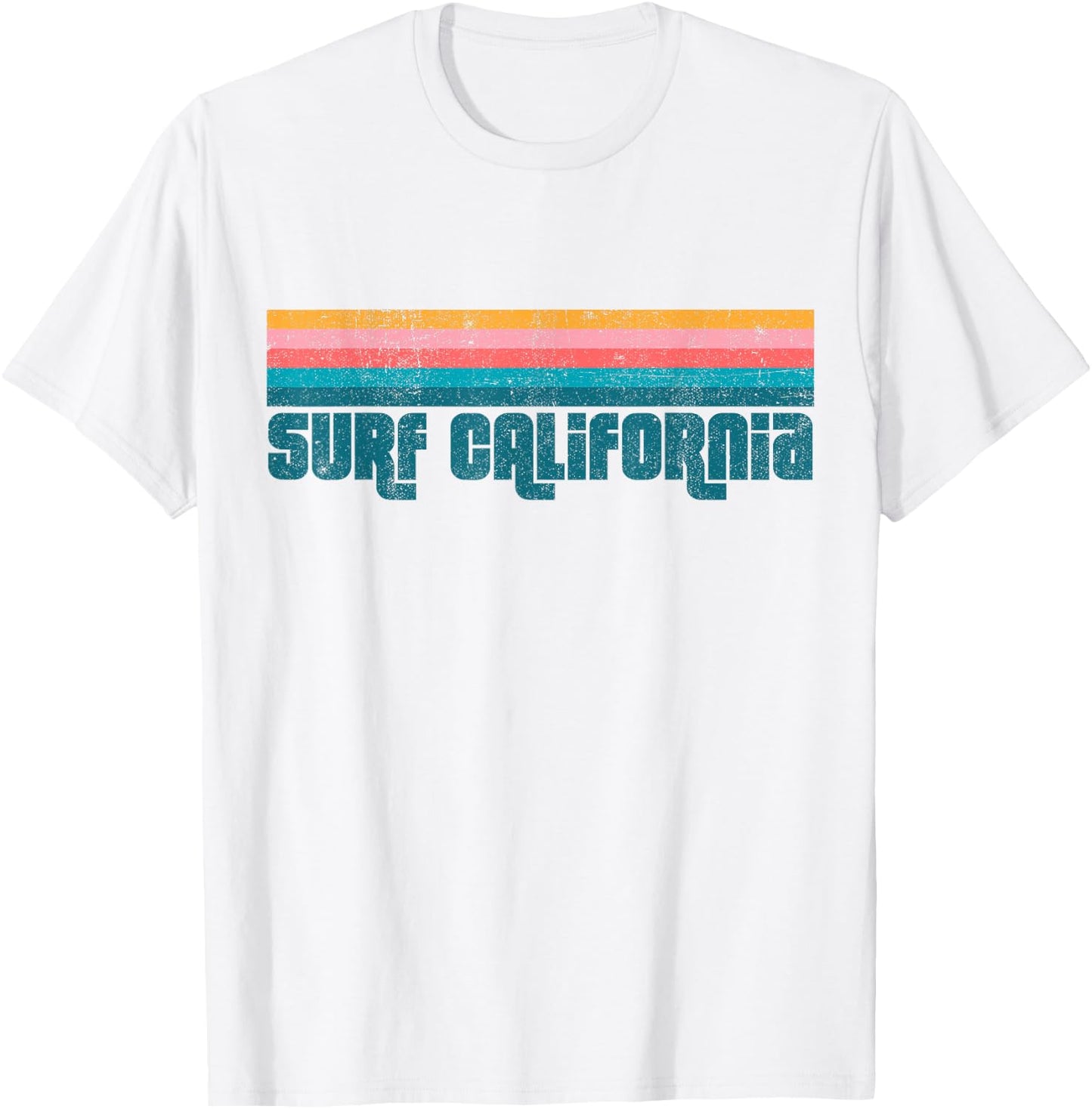Vintage Surf California Beach Summer Retro Cute Women's Gift T-Shirt - T-Shirt | White