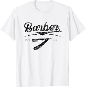 Barber Barbers Hair Stylist Barbershop T-Shirt - T-Shirt | White