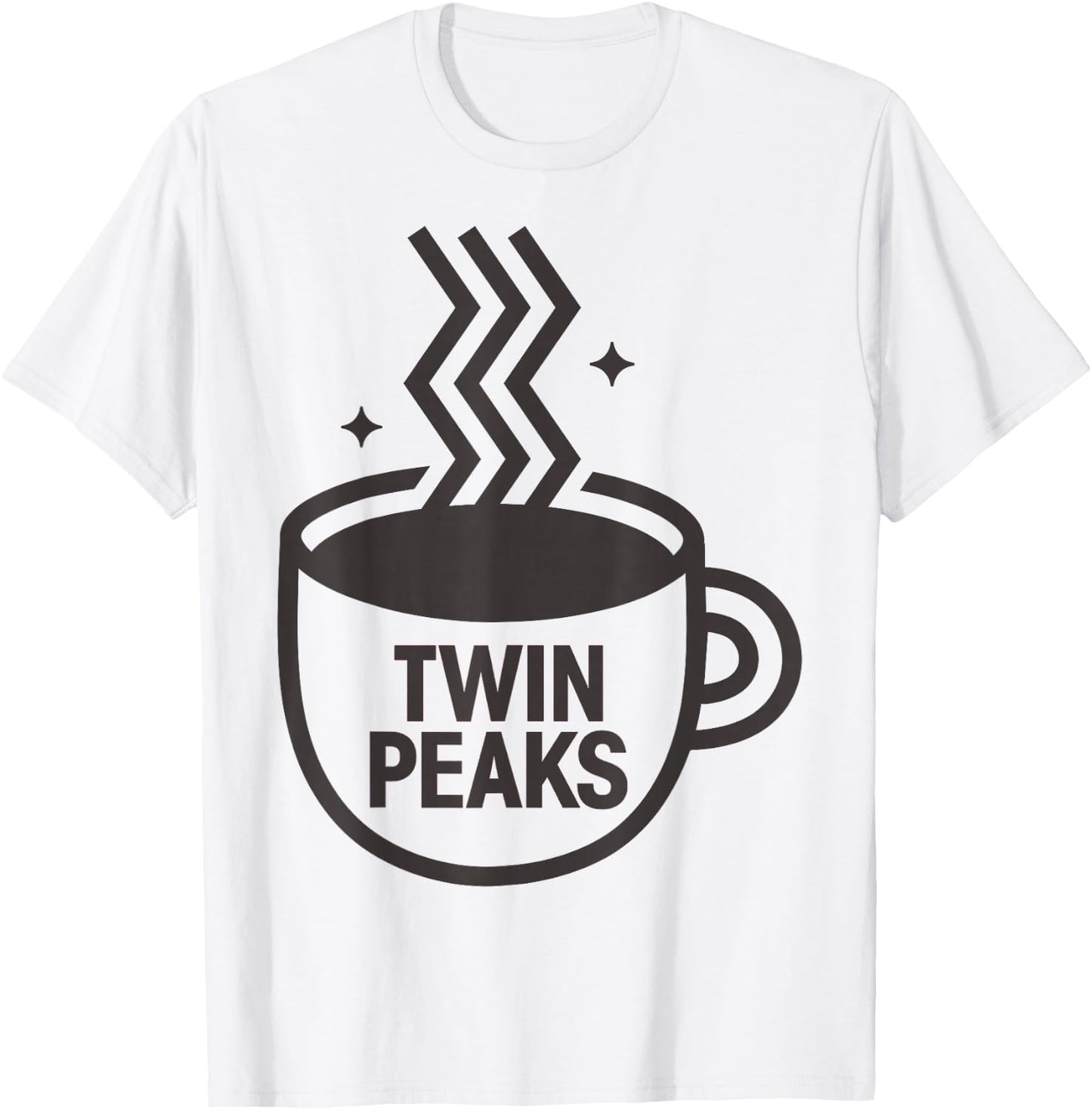 Twin Peaks Lodge Cup Of Coffee Graphic T-Shirt - T-Shirt | White