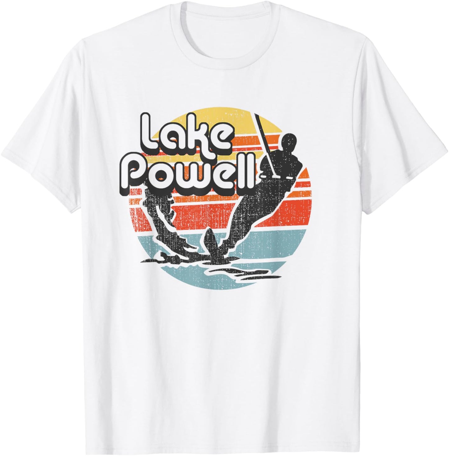 Lake Powell Arizona water skiing retro vintage Gift T-Shirt - T-Shirt | White