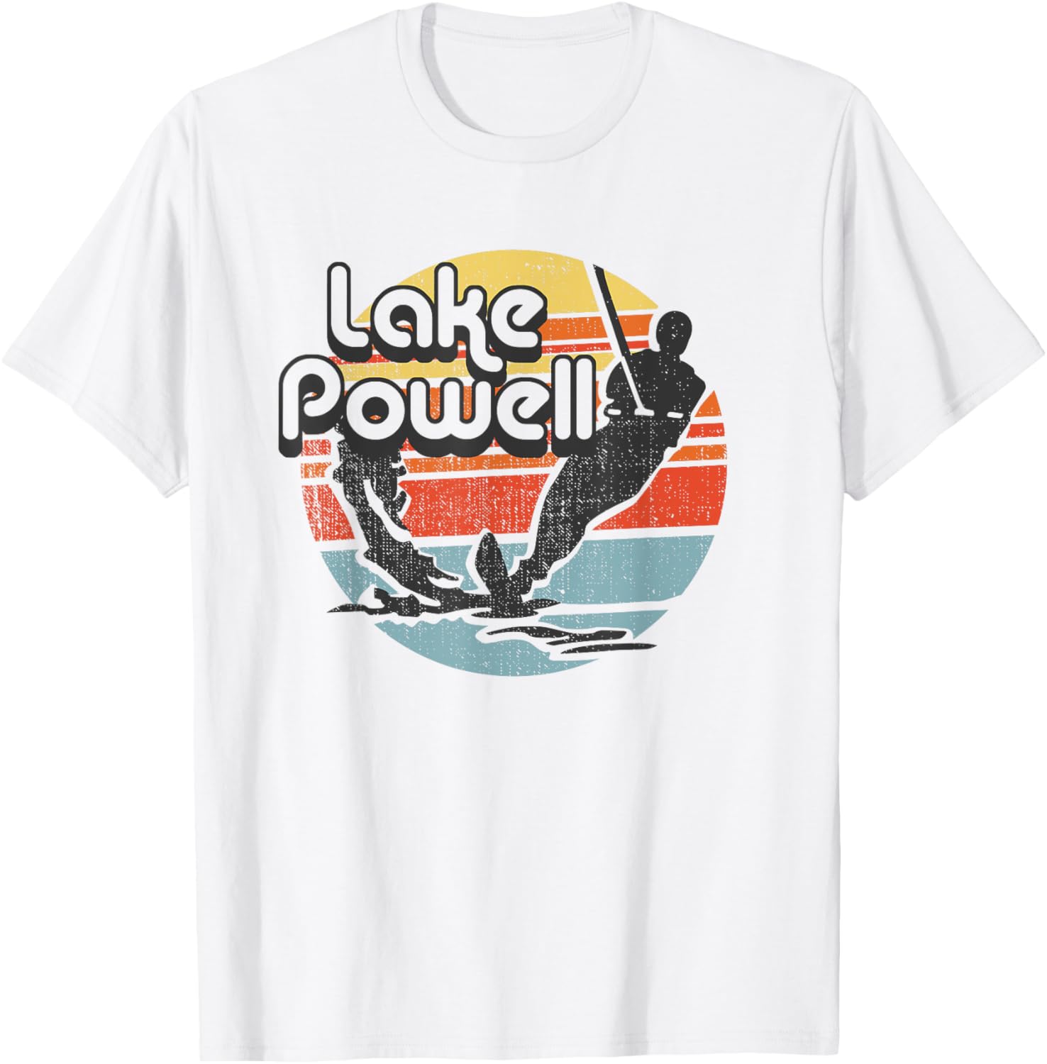Lake Powell Arizona water skiing retro vintage Gift T-Shirt - T-Shirt | White