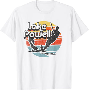 Lake Powell Arizona water skiing retro vintage Gift T-Shirt - T-Shirt | White