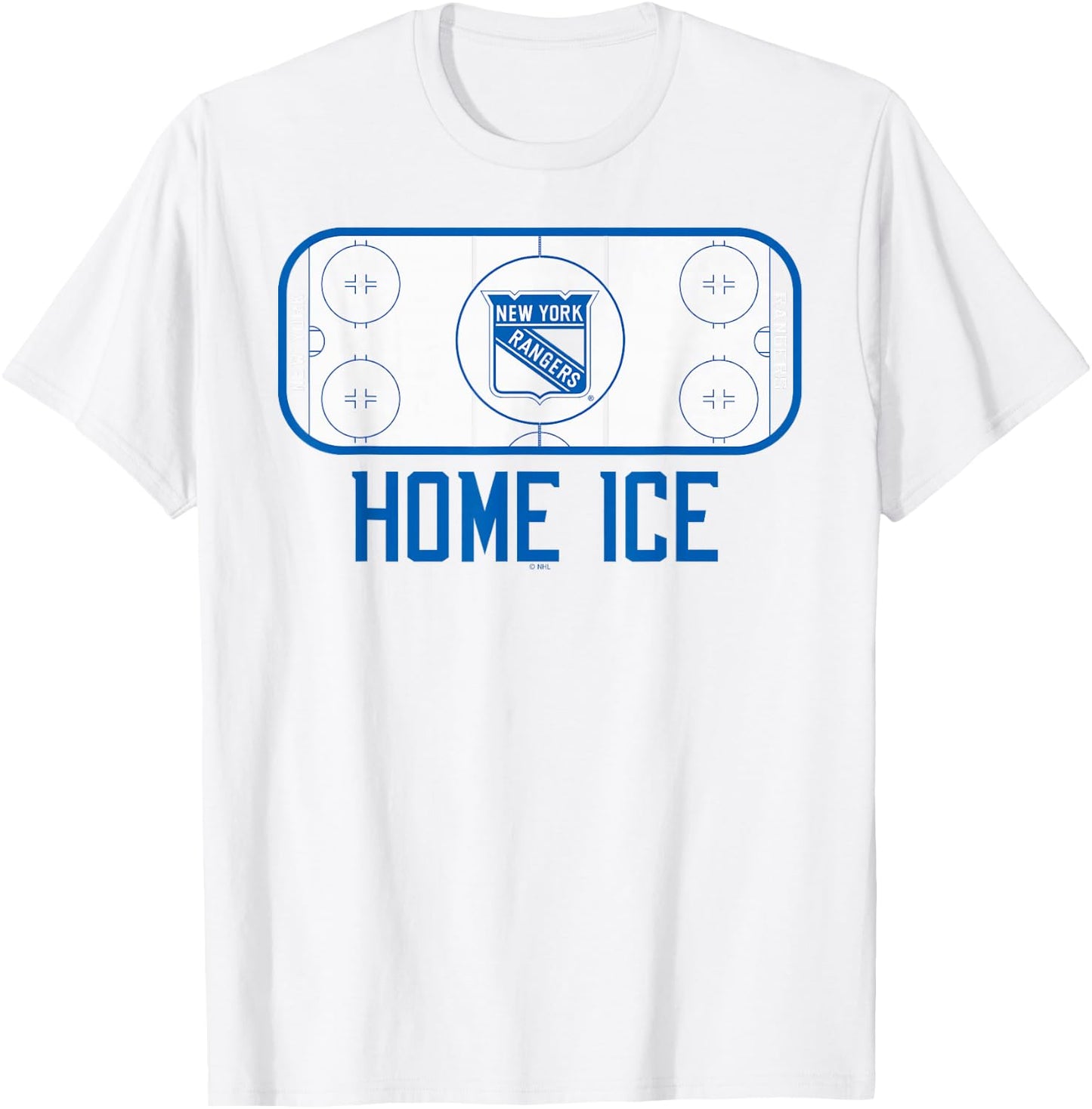 New York Rangers Home Ice Red Officially Licensed T-Shirt - T-Shirt | White