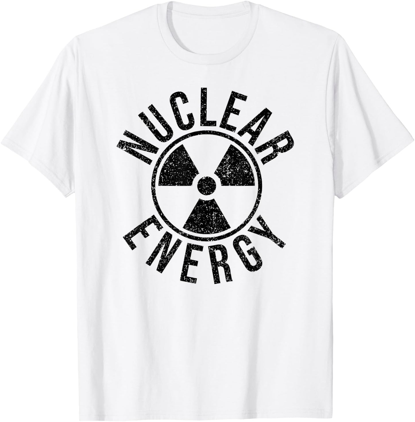 Nuclear Energy Warning Symbol Radiation Sign Radioactive T-Shirt - T-Shirt | White