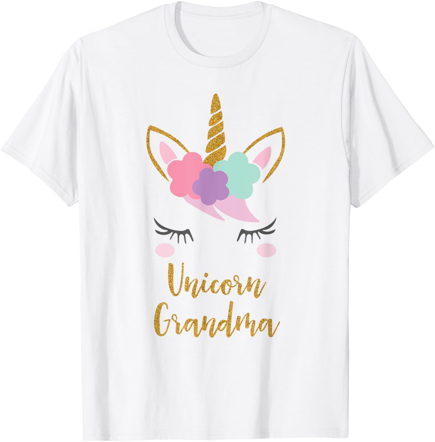 Unicorn Grandma Shirt, Grandma of the Birthday Girl Gift T-Shirt - T-Shirt | White