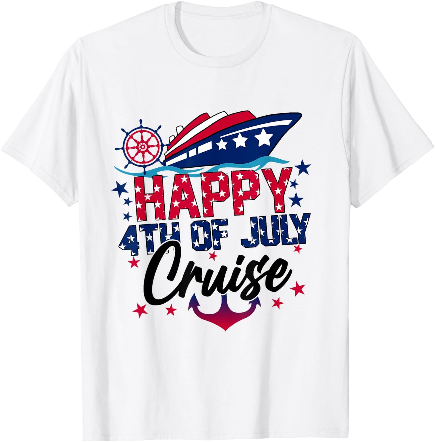 Happy 4th Of July Cruise Patriotic American Cruising Men T-Shirt - T-Shirt | White