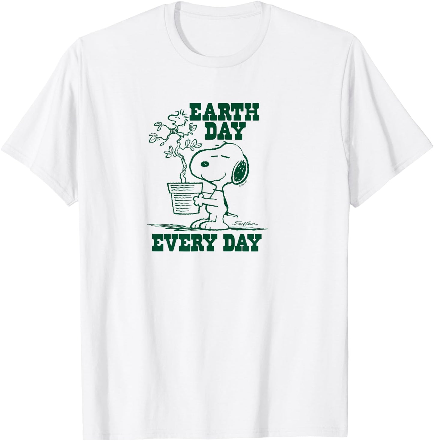 Peanuts - Snoopy Earth Day Every Day T-Shirt - T-Shirt | White