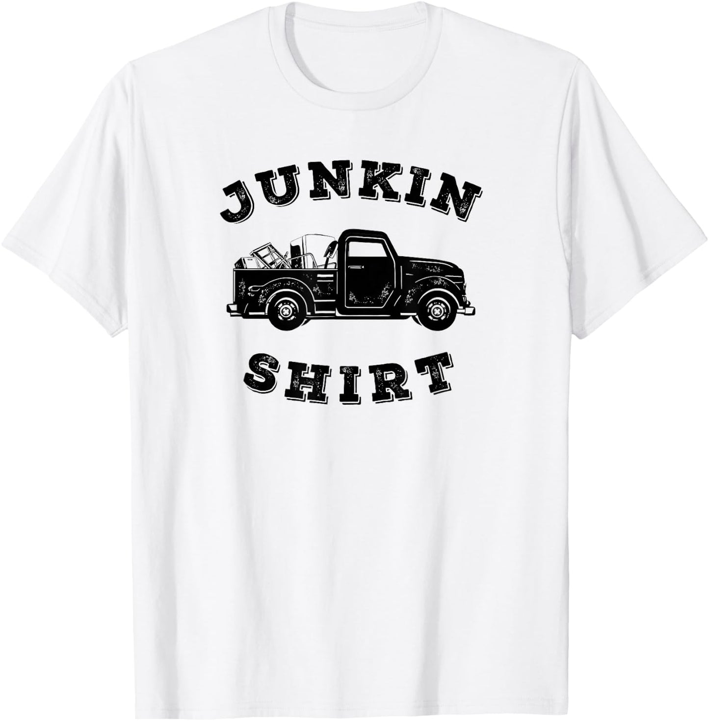 Junkin Truck Junk Collector Trucker T-Shirt - T-Shirt | White