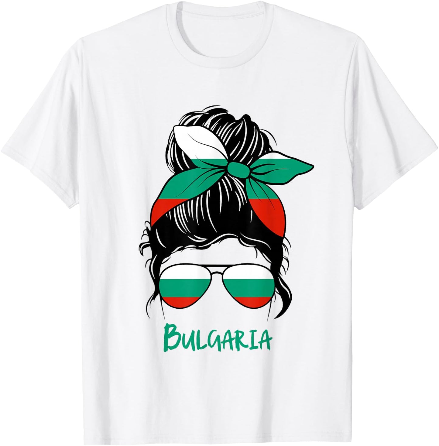 Bulgaria Girl Bulgarian girl Bulgaria woman flag T-Shirt - T-Shirt | White