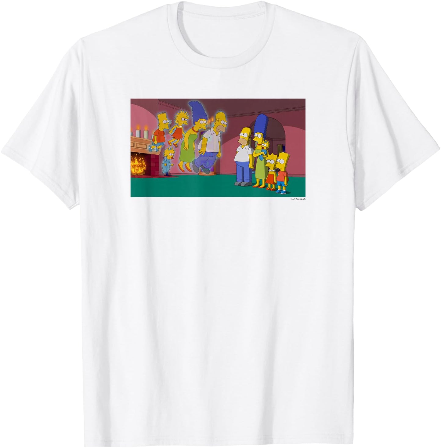The Simpsons Treehouse Of Horror Halloween Ghost Family T-Shirt - T-Shirt | White