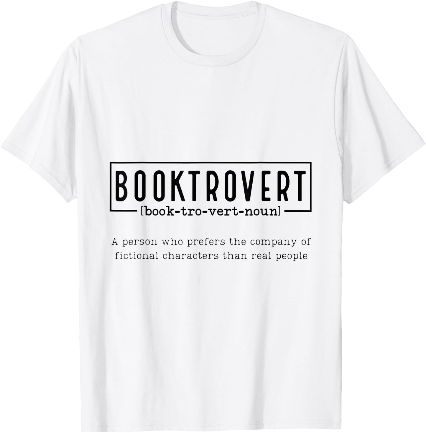 Booktrovert Definition Funny Booklovers Reading Bookworm T-Shirt - T-Shirt | White