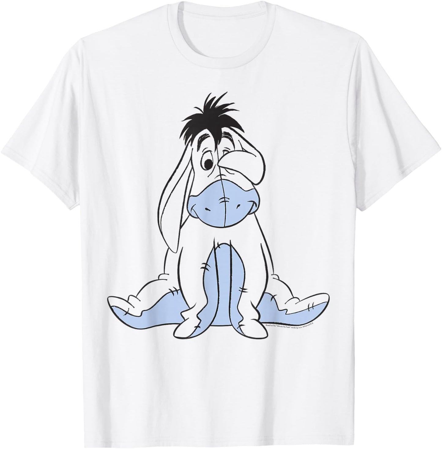 Disney Winnie The Pooh Eeyore Simple Sketch Portrait T-Shirt - T-Shirt | White