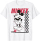 Disney Mickey and Friends Mickey Mouse Checkerboard Stripe T-Shirt - T-Shirt | White