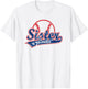 Funny Vintage Baseball Sister of The Rookie T-Shirt - T-Shirt | White