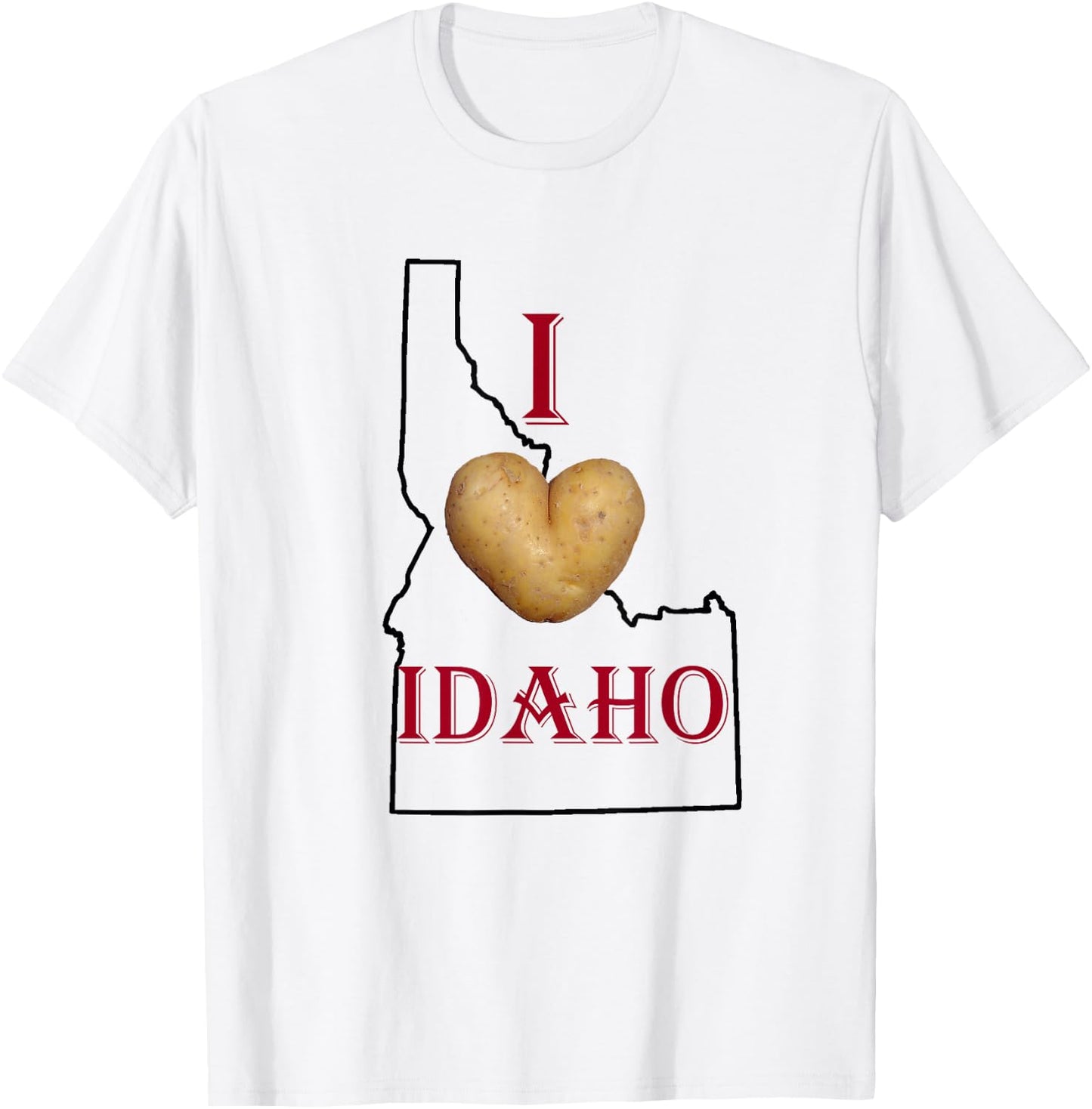 State of Idaho Idahoan Potatoes I Love Idaho Home T-Shirt - T-Shirt | White