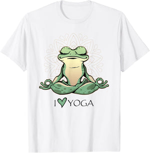 I Love Yoga I Heart Yoga Frog T-Shirt - T-Shirt | White