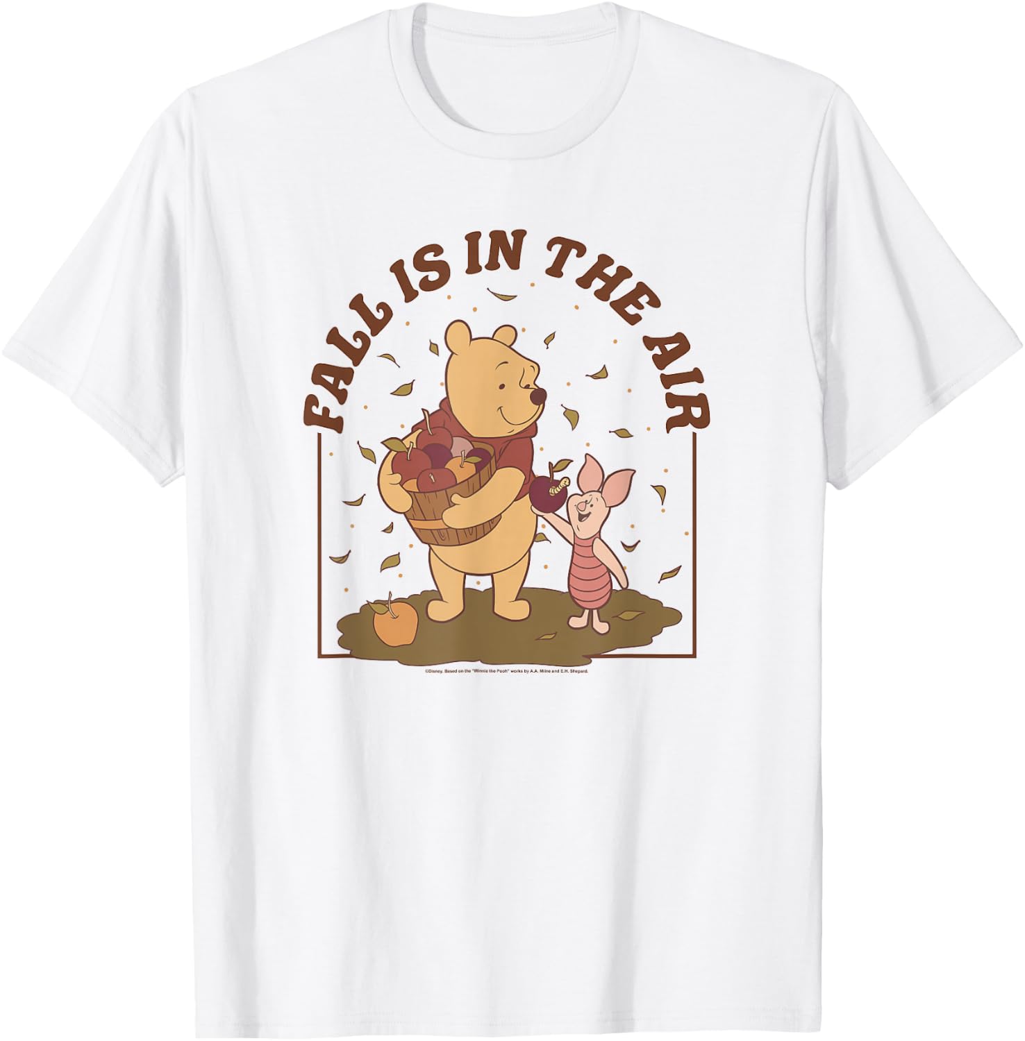 Disney Winnie The Pooh Thanksgiving Fall is in The Air T-Shirt - T-Shirt | White