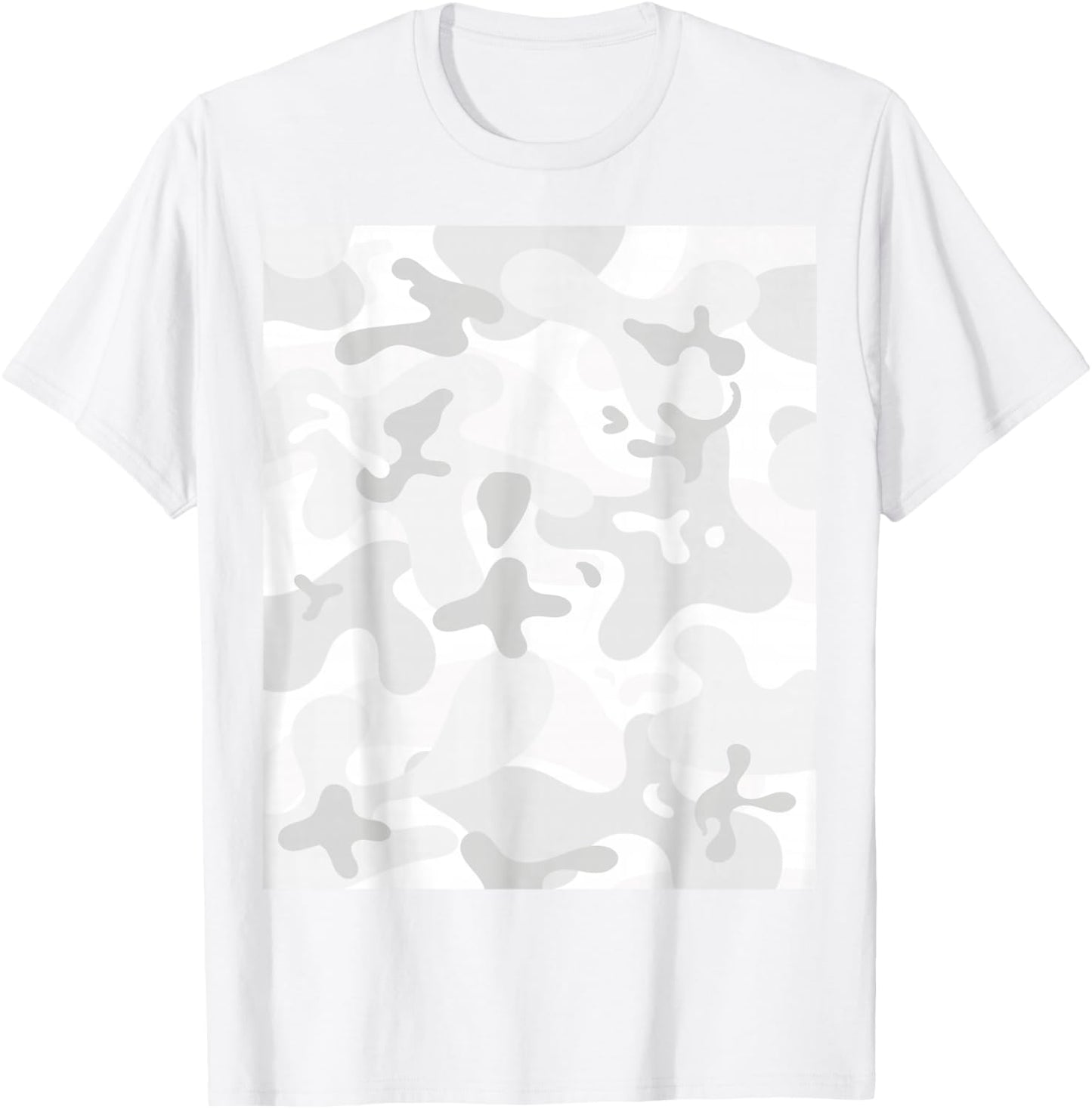 Snow Storm White Camouflage Army Military Camouflage Hunter T-Shirt - T-Shirt | White