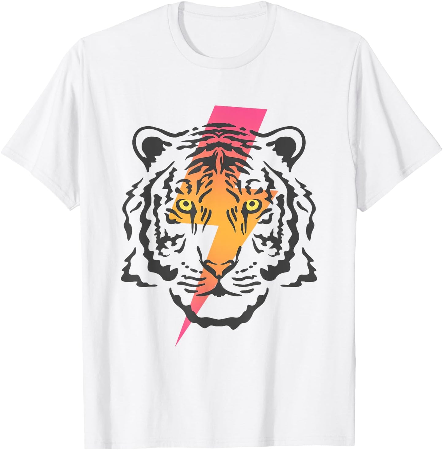 Vintage Tiger Bolt of Lightning Chinese New Year of Tiger T-Shirt - T-Shirt | White