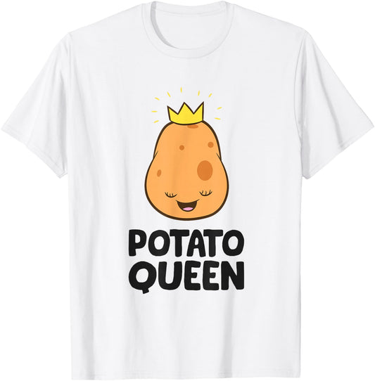 Potato Queen Love Potatoes T-Shirt - T-Shirt | White