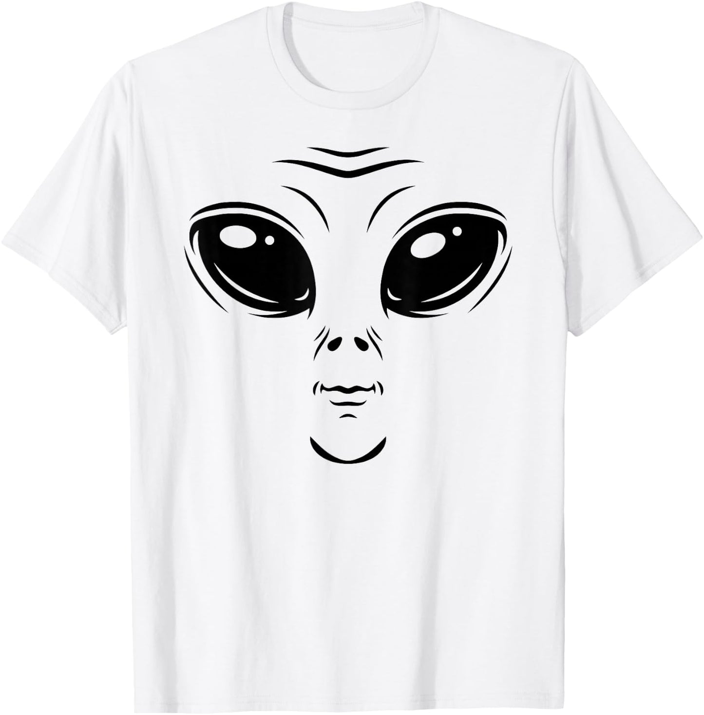 Alien Costume Cosmic Green Alien Face Halloween Costume T-Shirt - T-Shirt | White