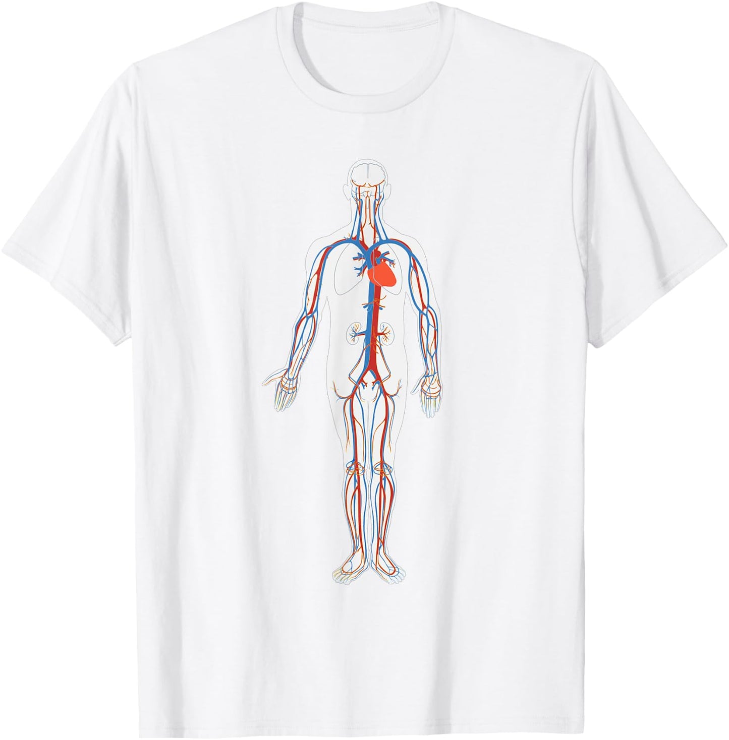 Circulatory System Anatomy Chart Arteries Veins T-Shirt - T-Shirt | White