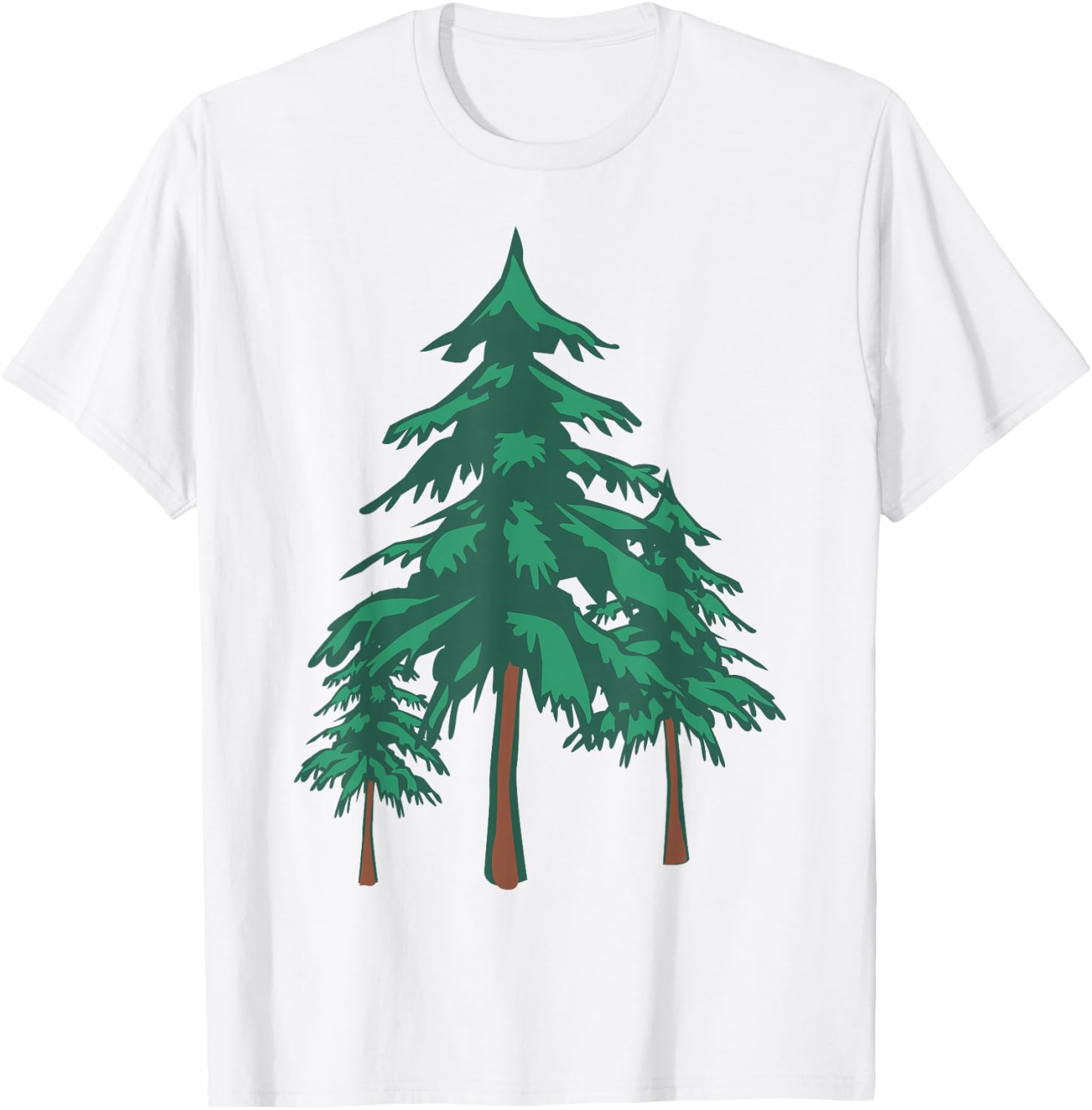 Evergreen Pine Tree Forest Camping Gift Nature Lovers T-Shirt - T-Shirt | White