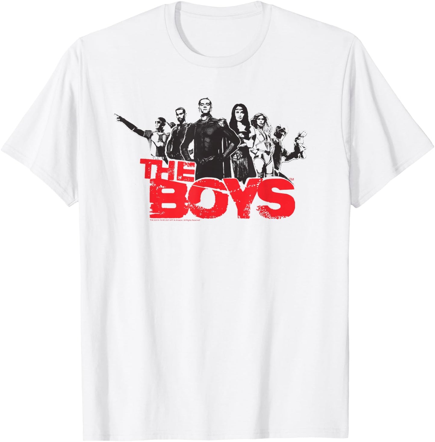 The Boys Hero Cutouts Superhero TV Show T-Shirt - T-Shirt | White