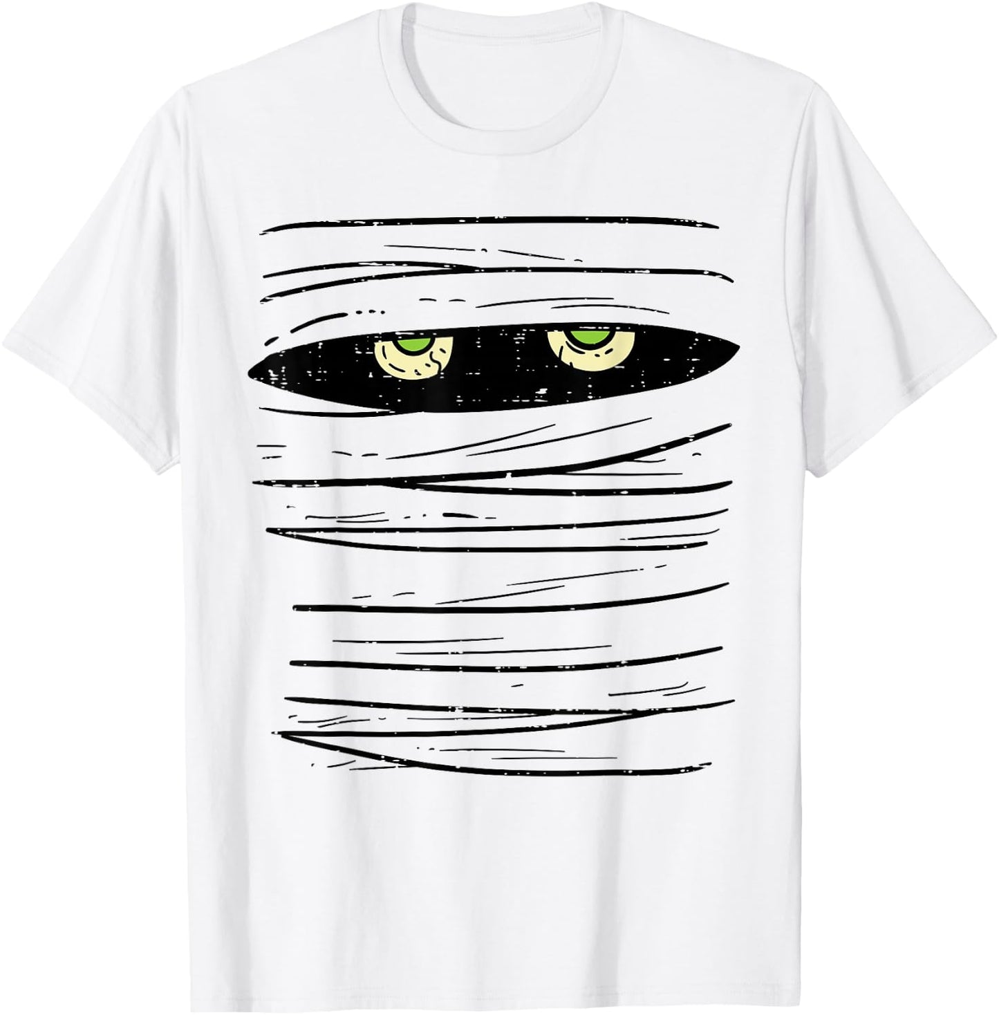 Mummy Wrap Eyes Costume Funny Scary Halloween Men Women Kids T-Shirt - T-Shirt | White