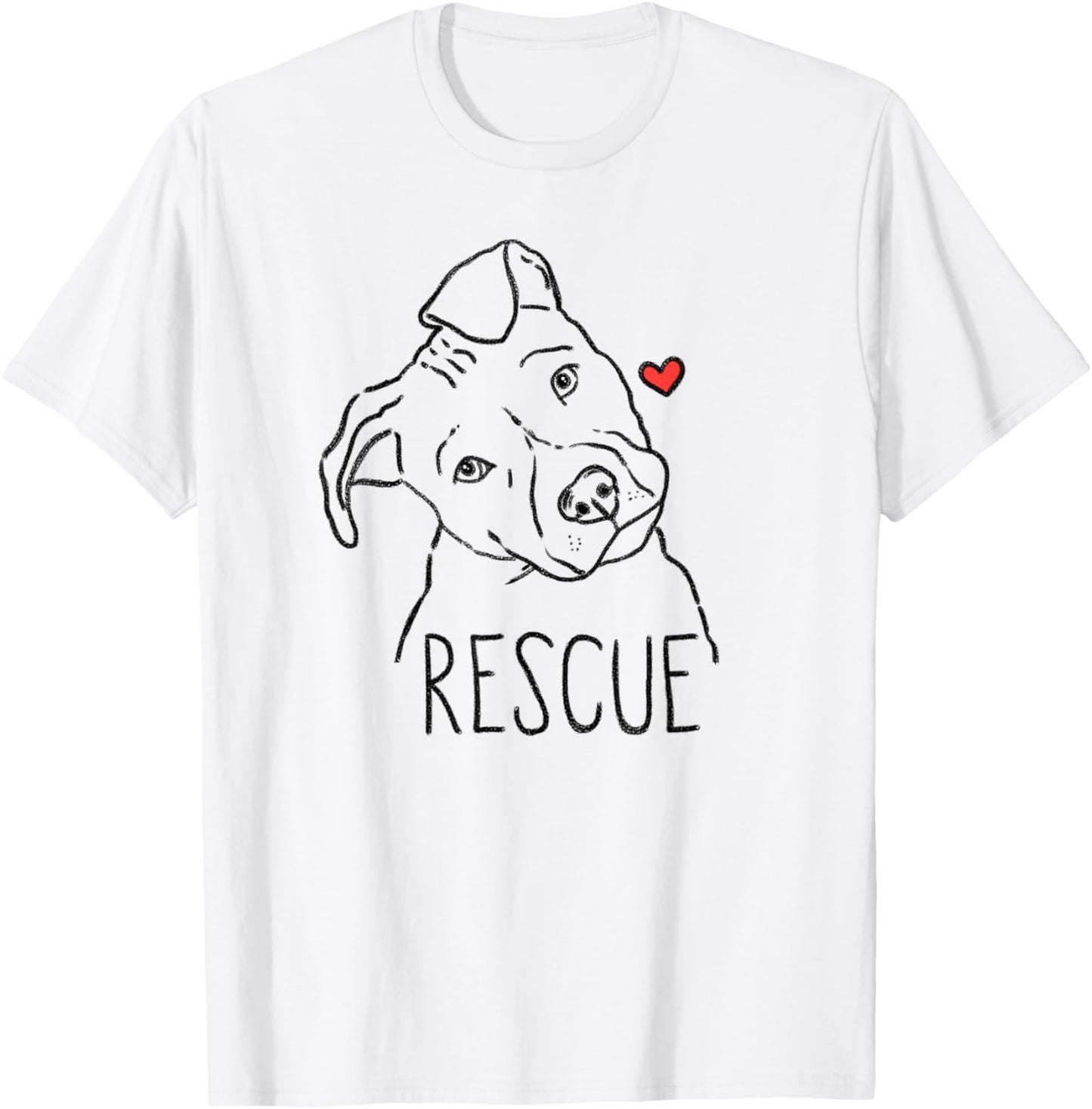 Rescue Dog, Pitbull, Rescue Mom, Adopt Don't Shop, Pittie T-Shirt - T-Shirt | White