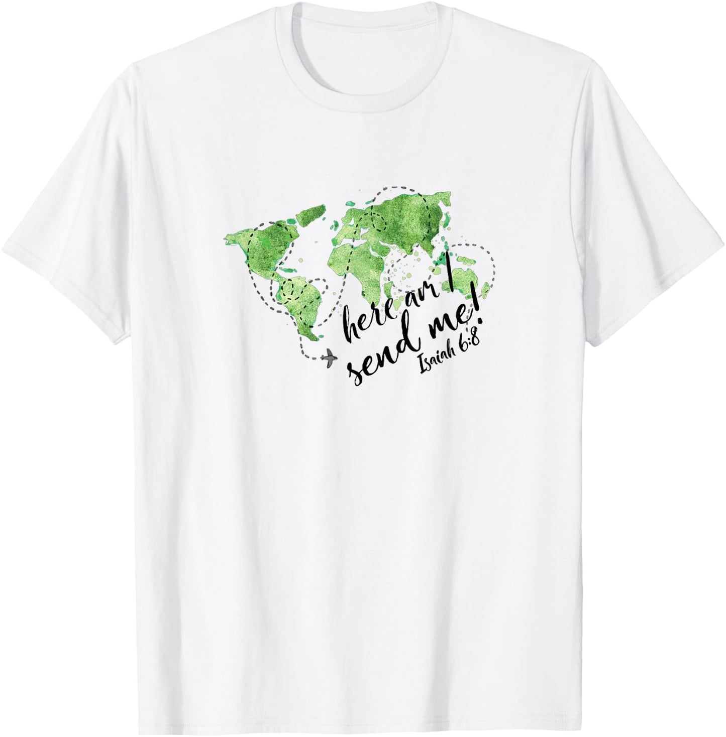 Christian Missionary Pilot Aviation Isaiah 6:8 Mission Trip T-Shirt - T-Shirt | White