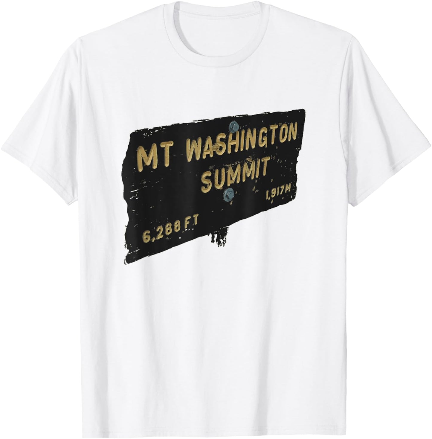 Mount Washington New Hampshire Summit Sign T-Shirt - T-Shirt | White