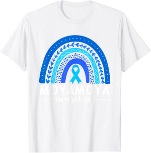 Moyamoya Awareness Shirt Blue Rainbow Boho Moyamoya Disease T-Shirt - T-Shirt | White