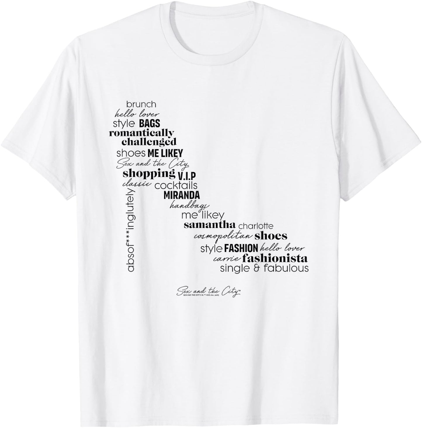 Sex and the City Fabulous Shoe Fashionista T-Shirt - T-Shirt | White