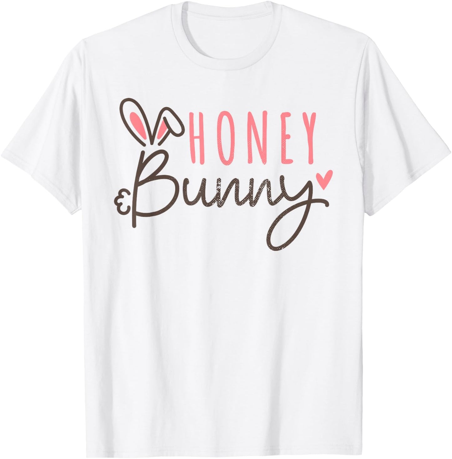 Cute Easter Bunny Vintage Happy Easter Honey Bunny T-Shirt - T-Shirt | White