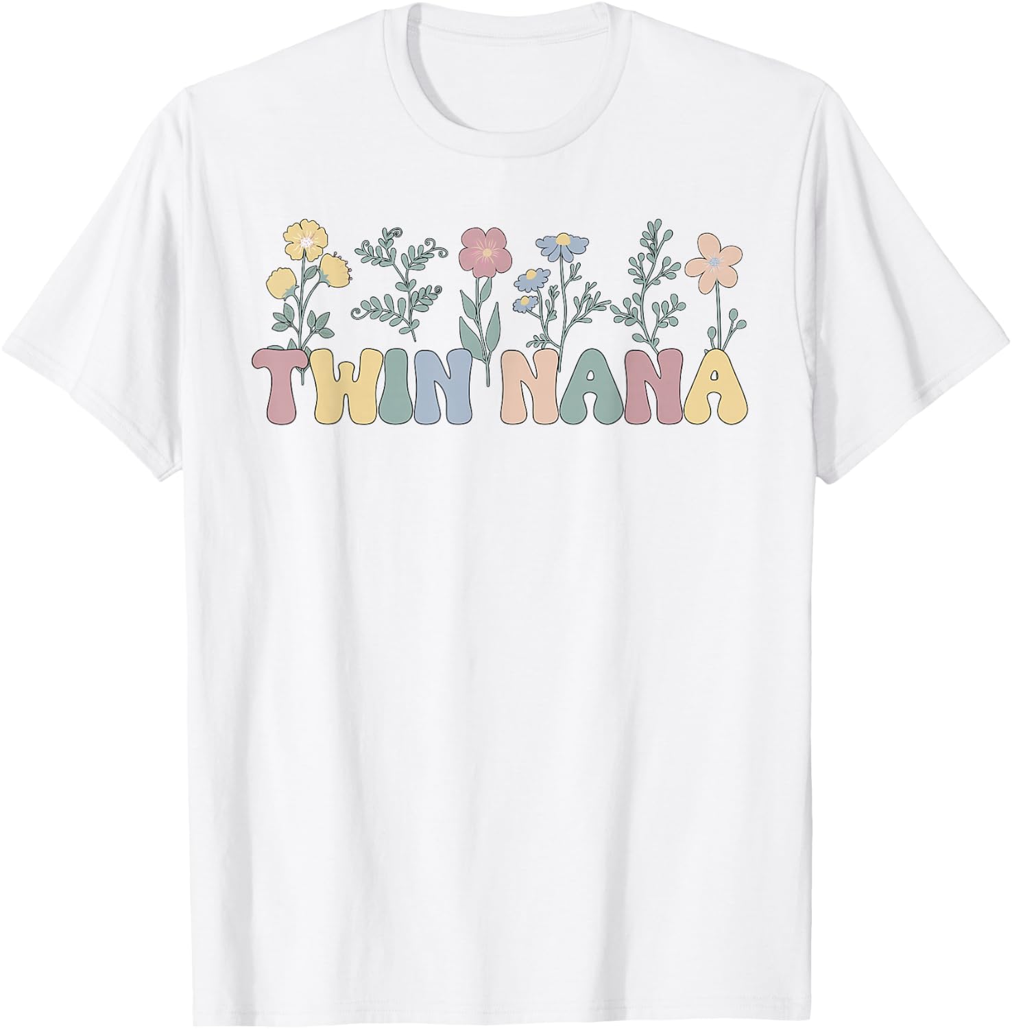 Twin Nana Appreciation Grandma Nana Of Twins T-Shirt - T-Shirt | White