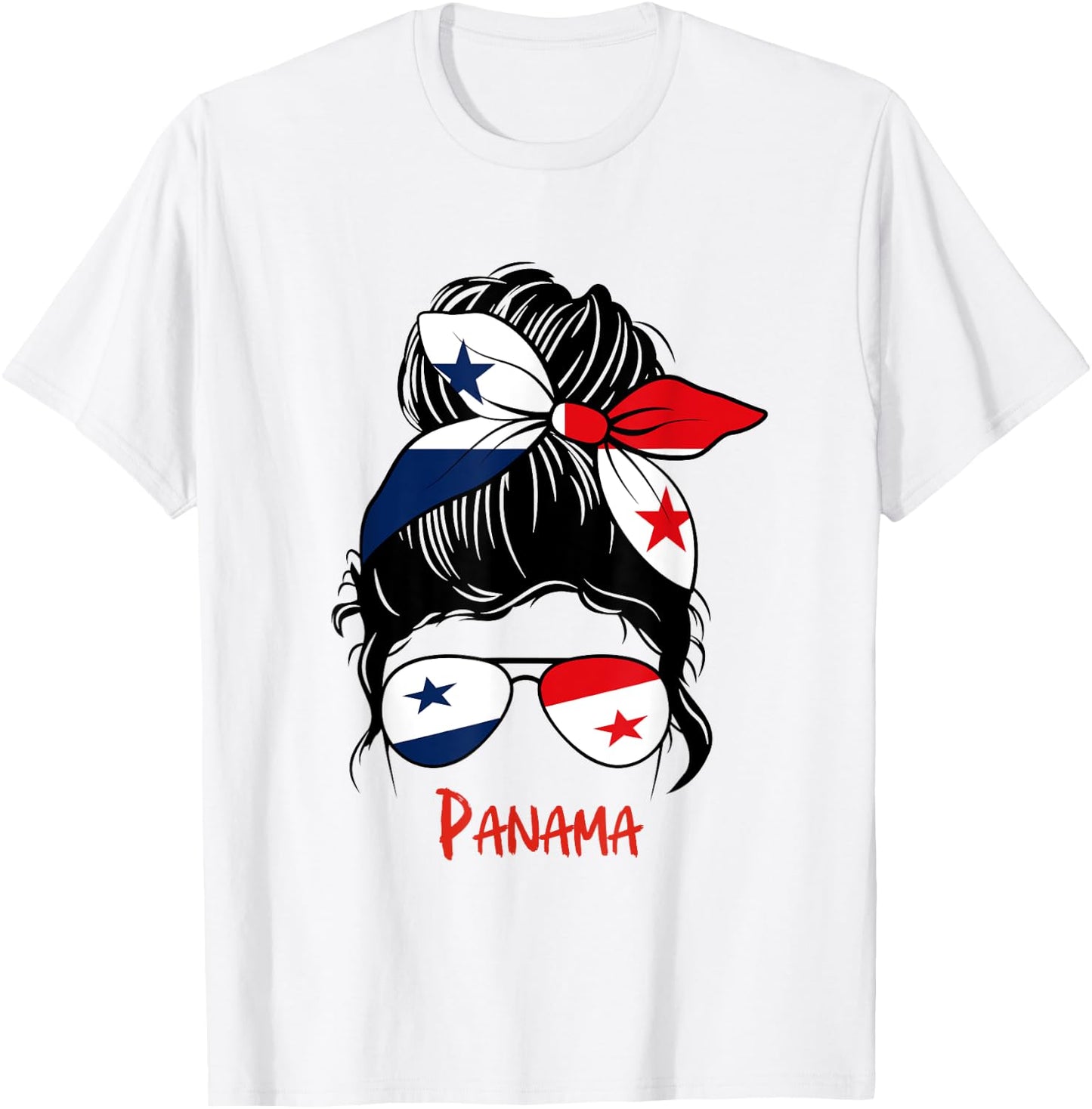 Panamanian Girl Panama Chica Panameña flag T-Shirt - T-Shirt | White