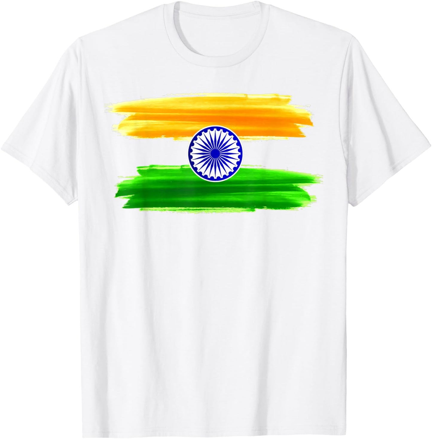 India Independence Day 15 August 1947 Indian Flag Patriotic T-Shirt - T-Shirt | White