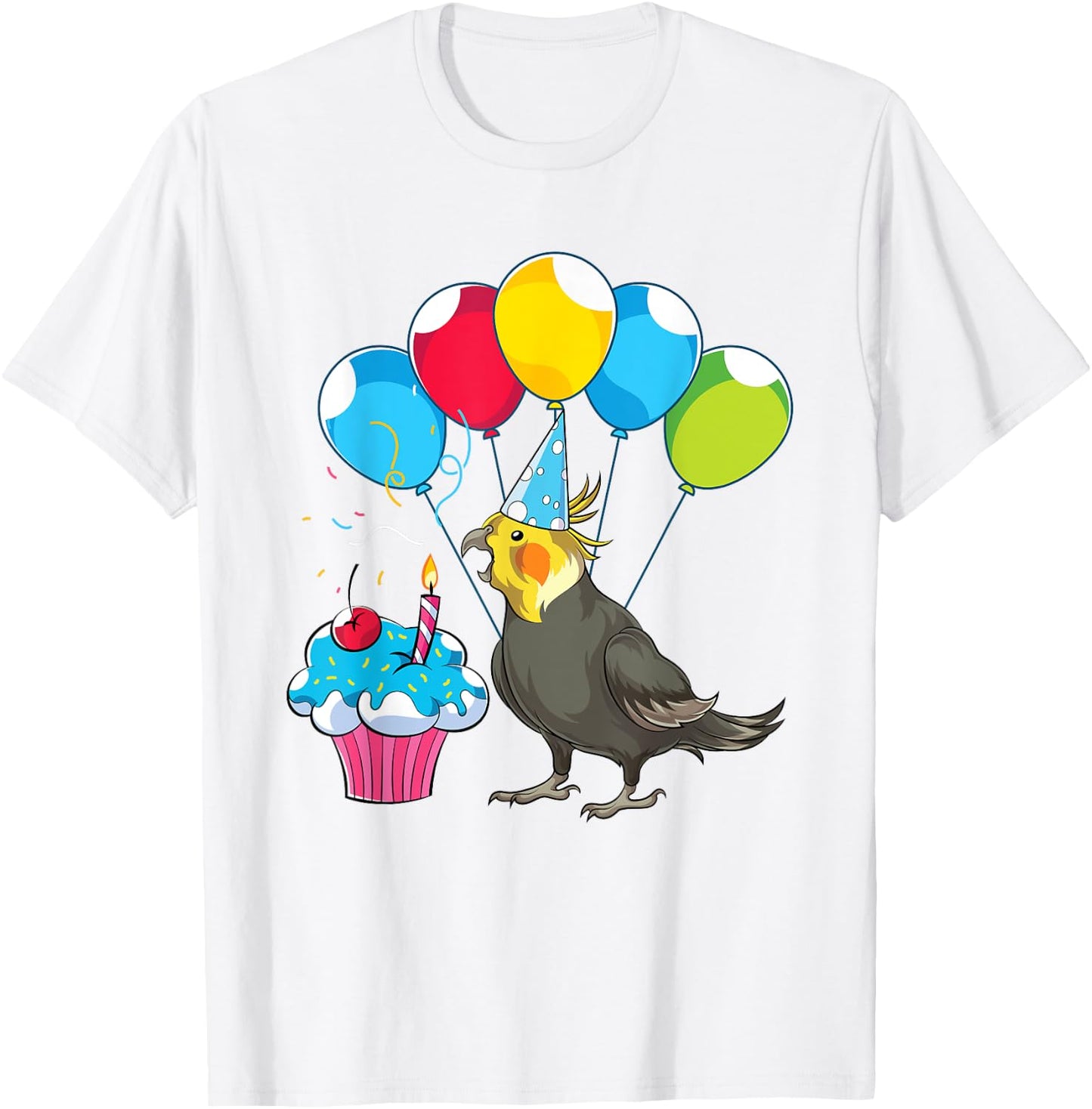 Cockatiel Lover Kids Birthday Parrot Animal Bird Cockatiel T-Shirt - T-Shirt | White