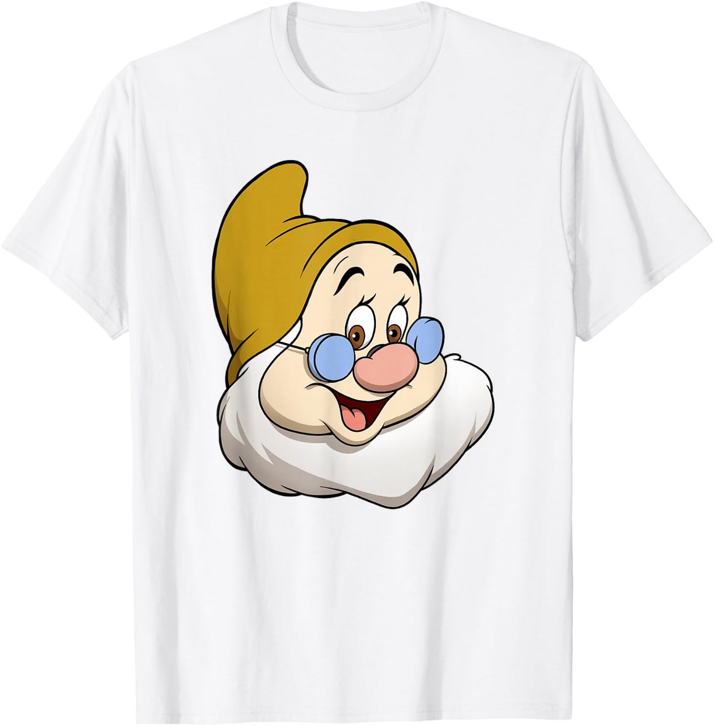 Disney Snow White And The Seven Dwarfs Doc Big Face T-Shirt - T-Shirt | White