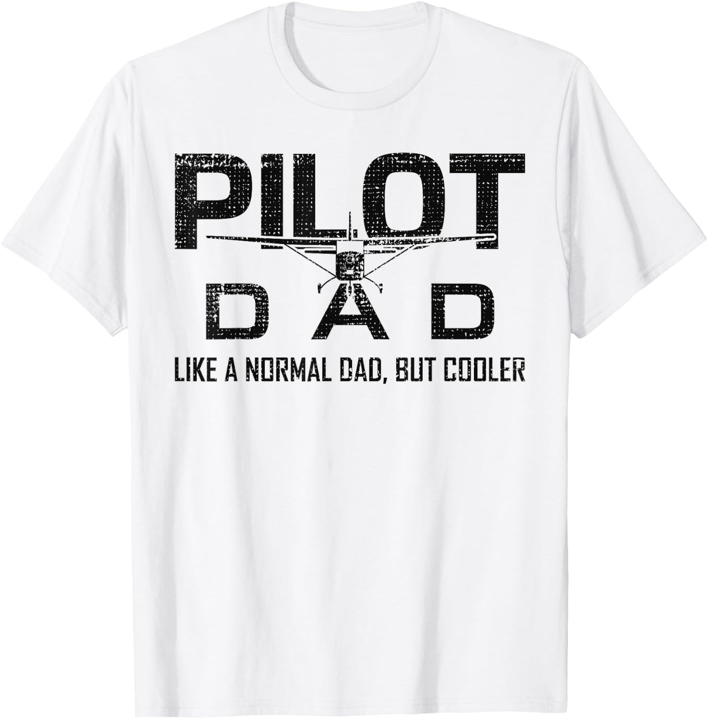 Funny Pilot Dad Airplane Aviation Lover Husband Pilot Father T-Shirt - T-Shirt | White
