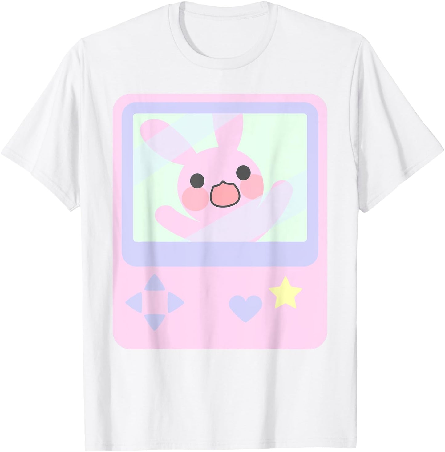 Kawaii Gamer Bunny Rabbit Pastel Shirt T-Shirt - T-Shirt | White