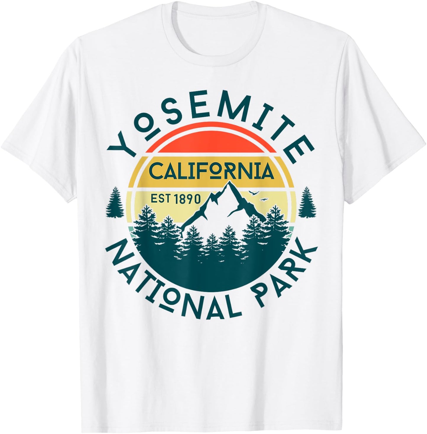Yosemite National Park California Nature Hiking T-Shirt - T-Shirt | White