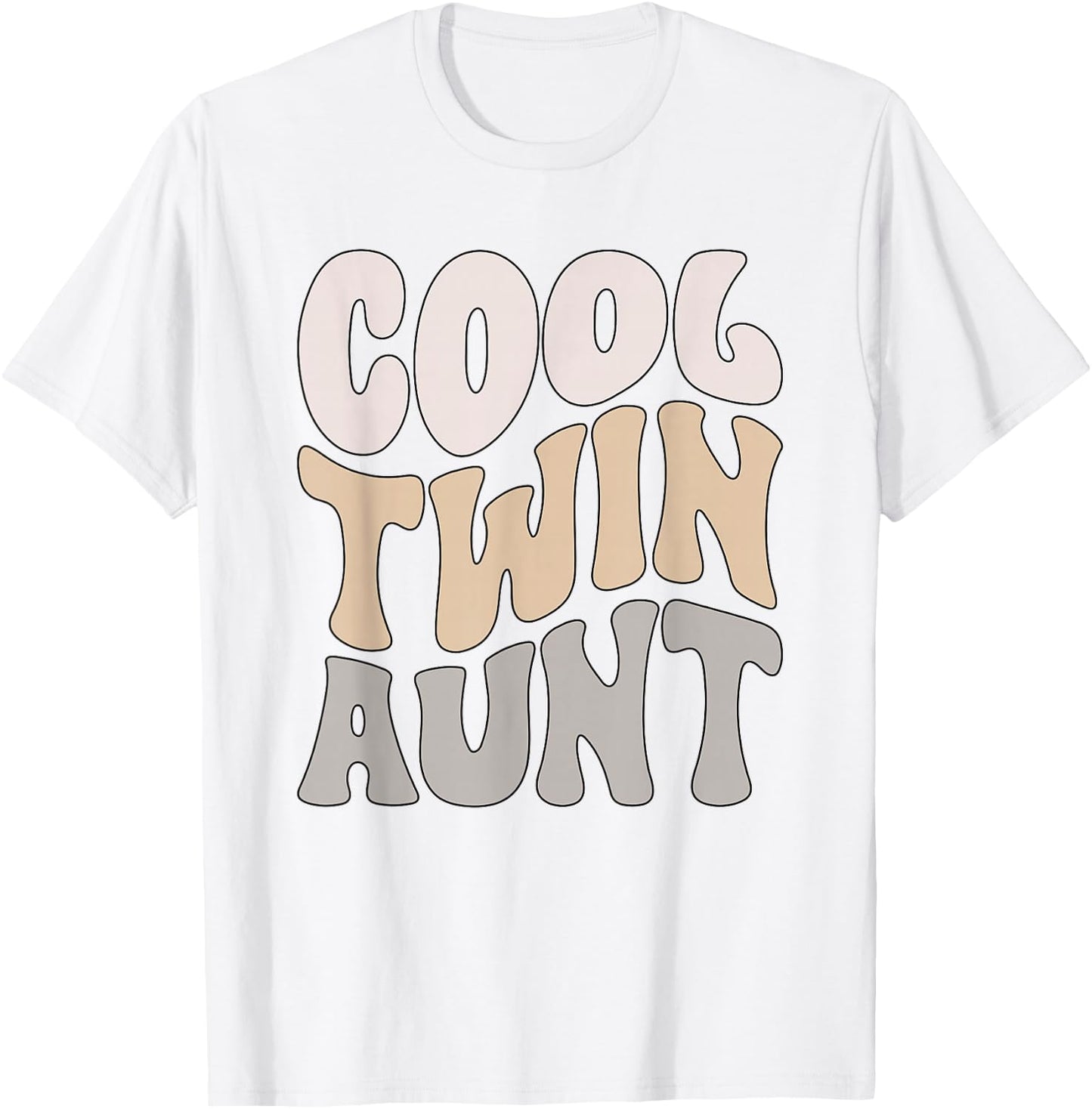 Cool Twin Aunt Of Twins Twin Auntie Of Twins T-Shirt - T-Shirt | White