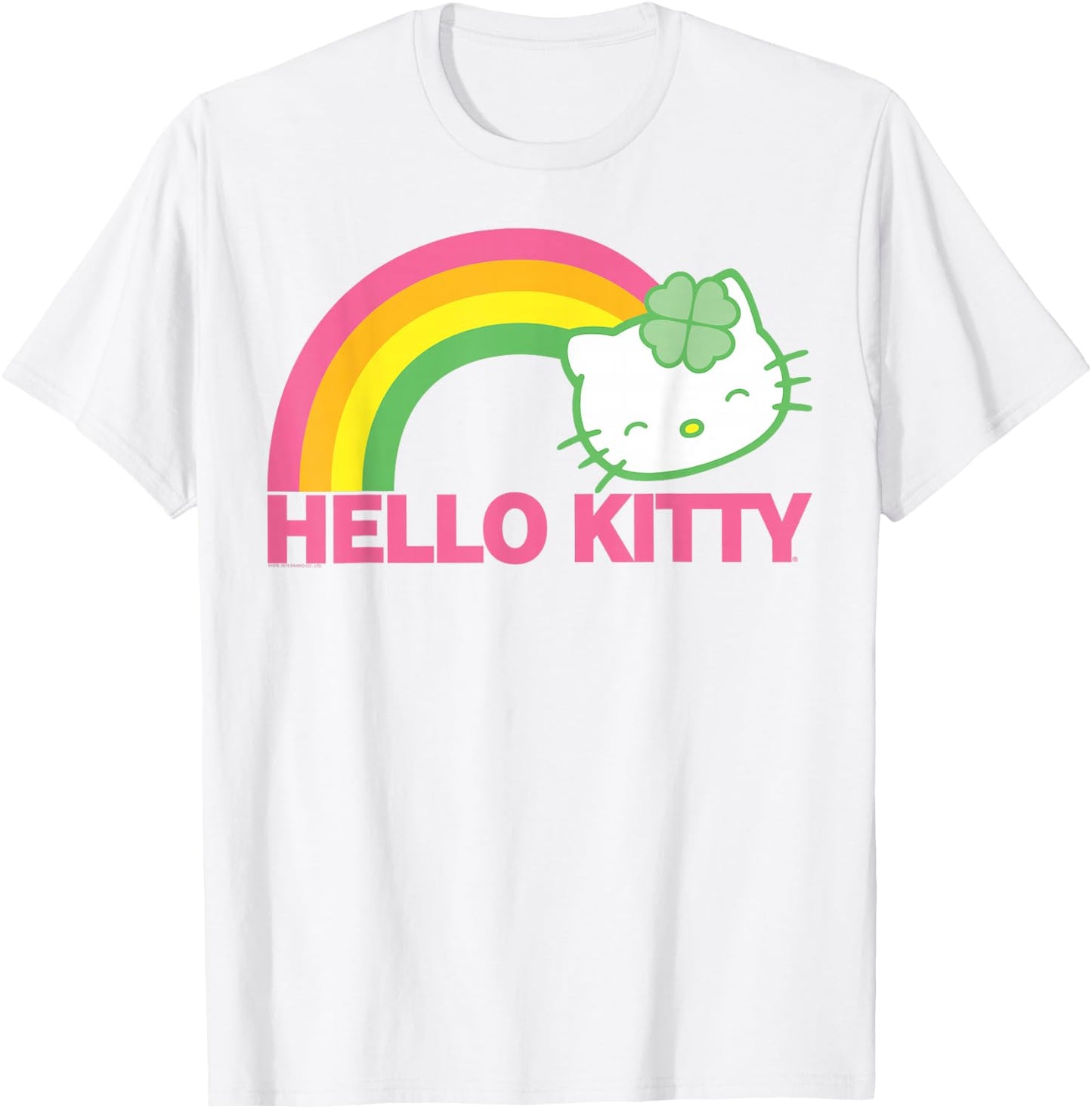 Hello Kitty St. Patrick's Rainbow Shirt T-Shirt - T-Shirt | White