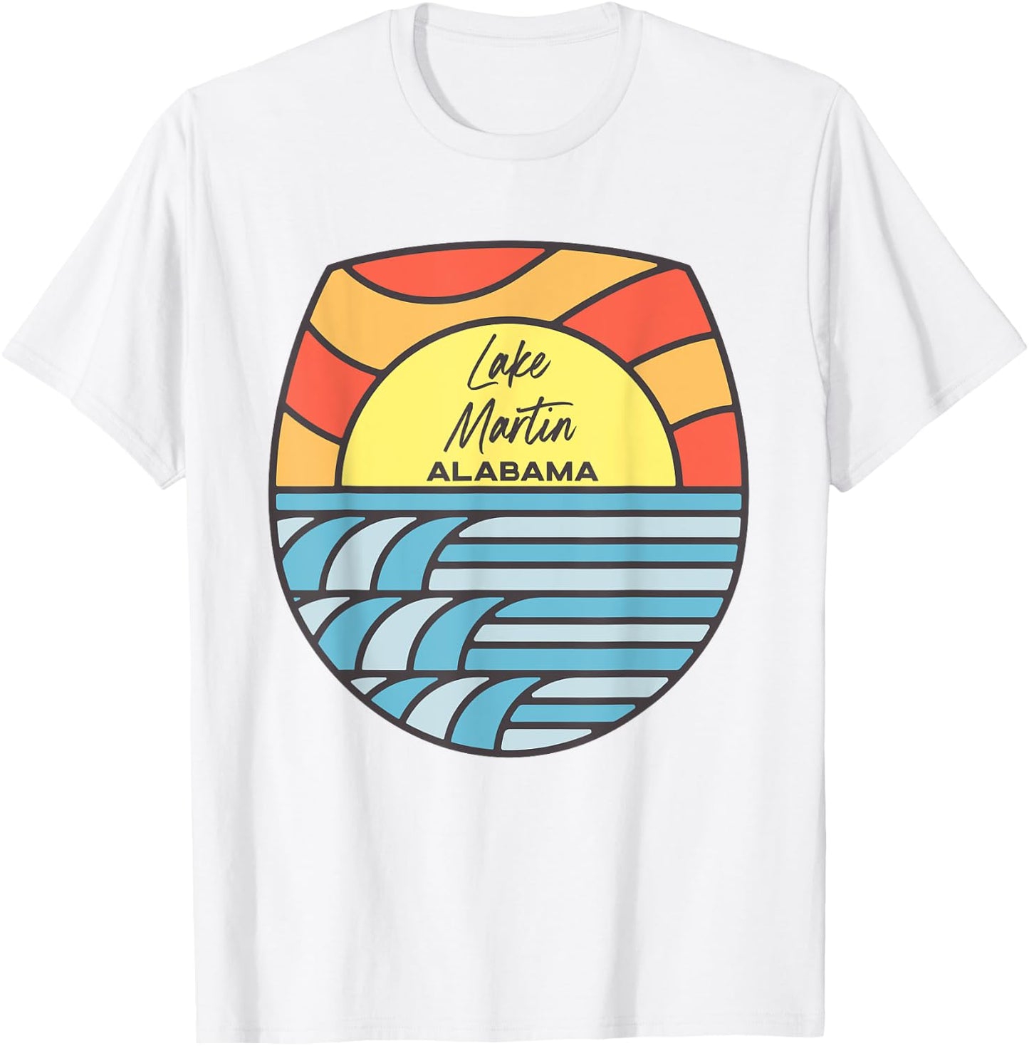 Lake Martin Alabama AL Sunset Souvenir T-Shirt - T-Shirt | White