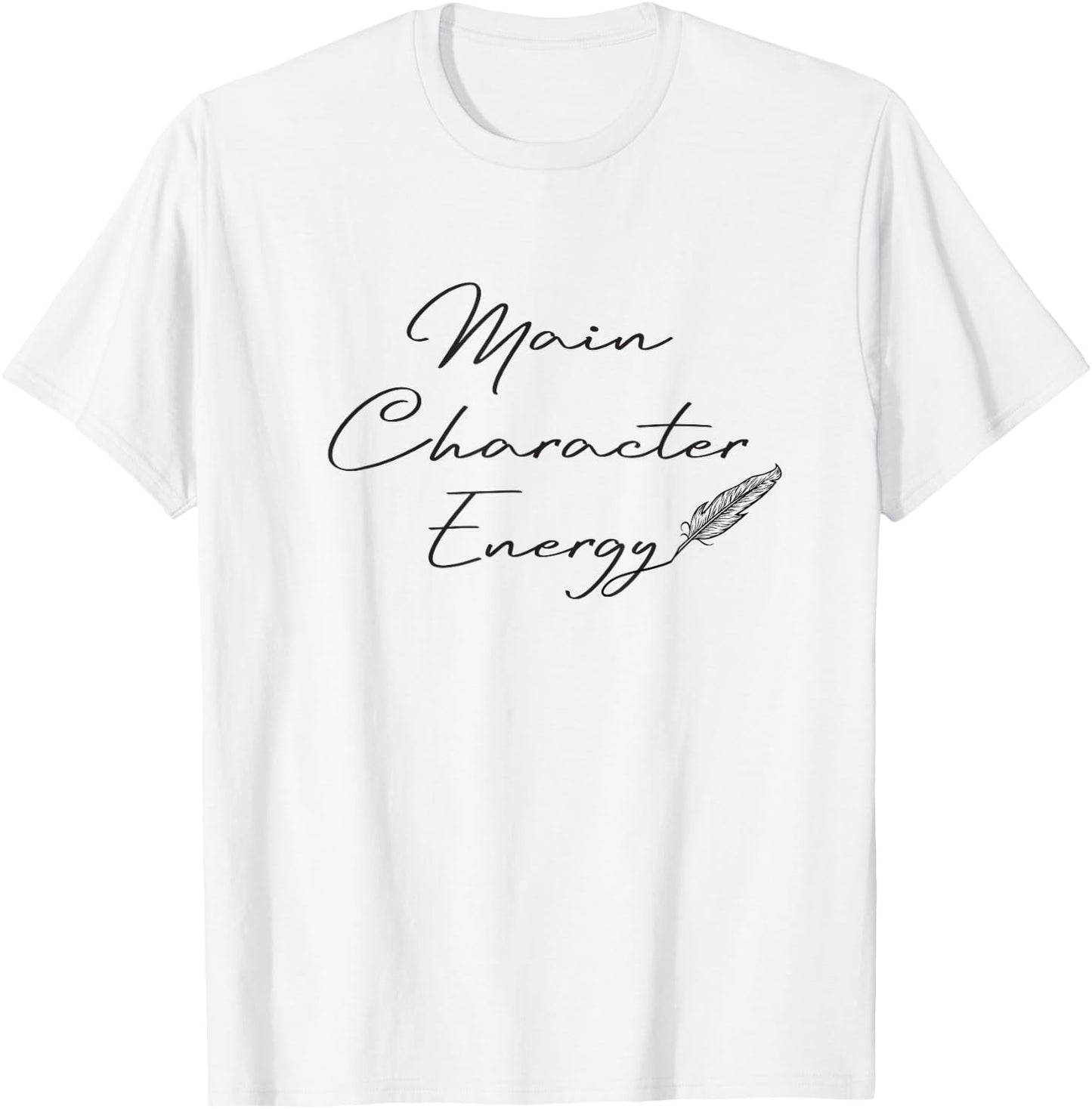 Main Character Energy Romance Book Reader Regency T-Shirt - T-Shirt | White