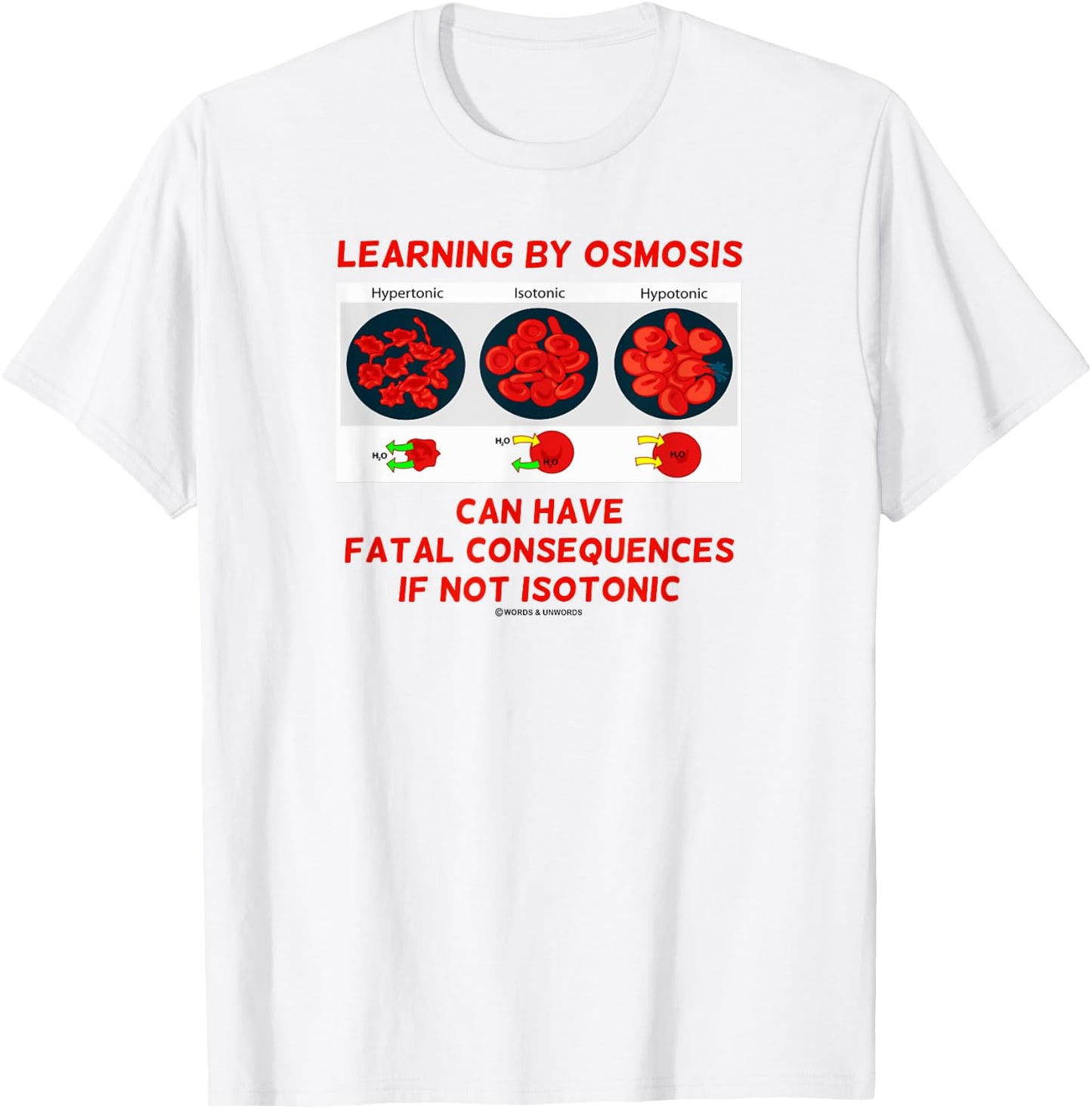 Learning By Osmosis Can Have Fatal Consequences Not Isotonic T-Shirt - T-Shirt | White