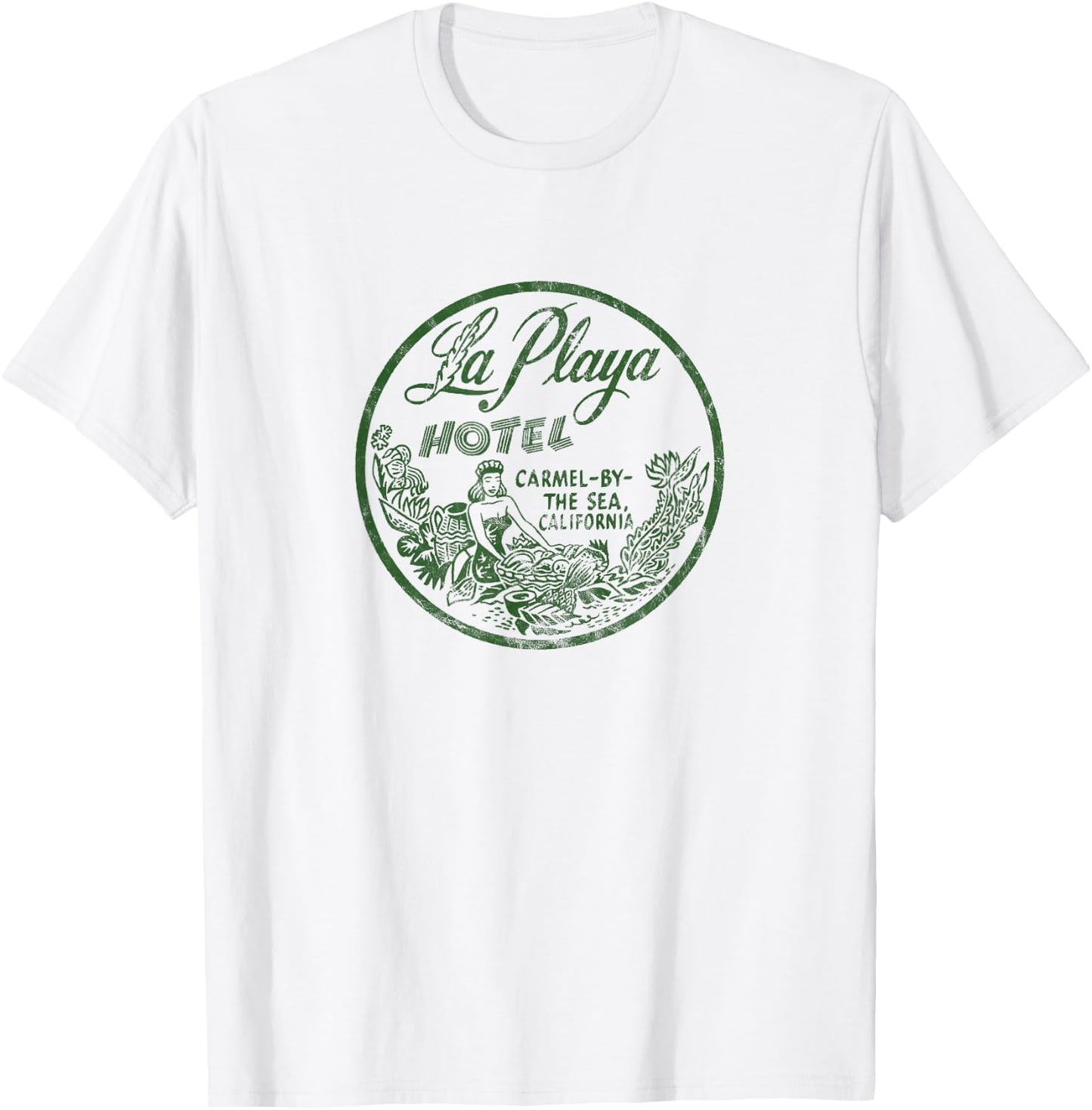 Carmel by The Sea California Vintage Hotel Advertising T-Shirt - T-Shirt | White
