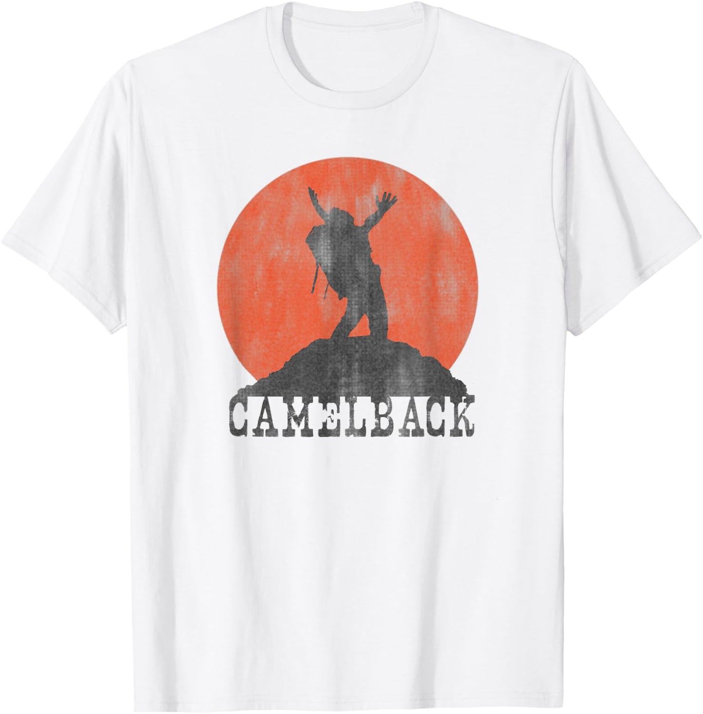 CAMELBACK MOUNTAIN Classic Distressed Hiker T-Shirt - T-Shirt | White